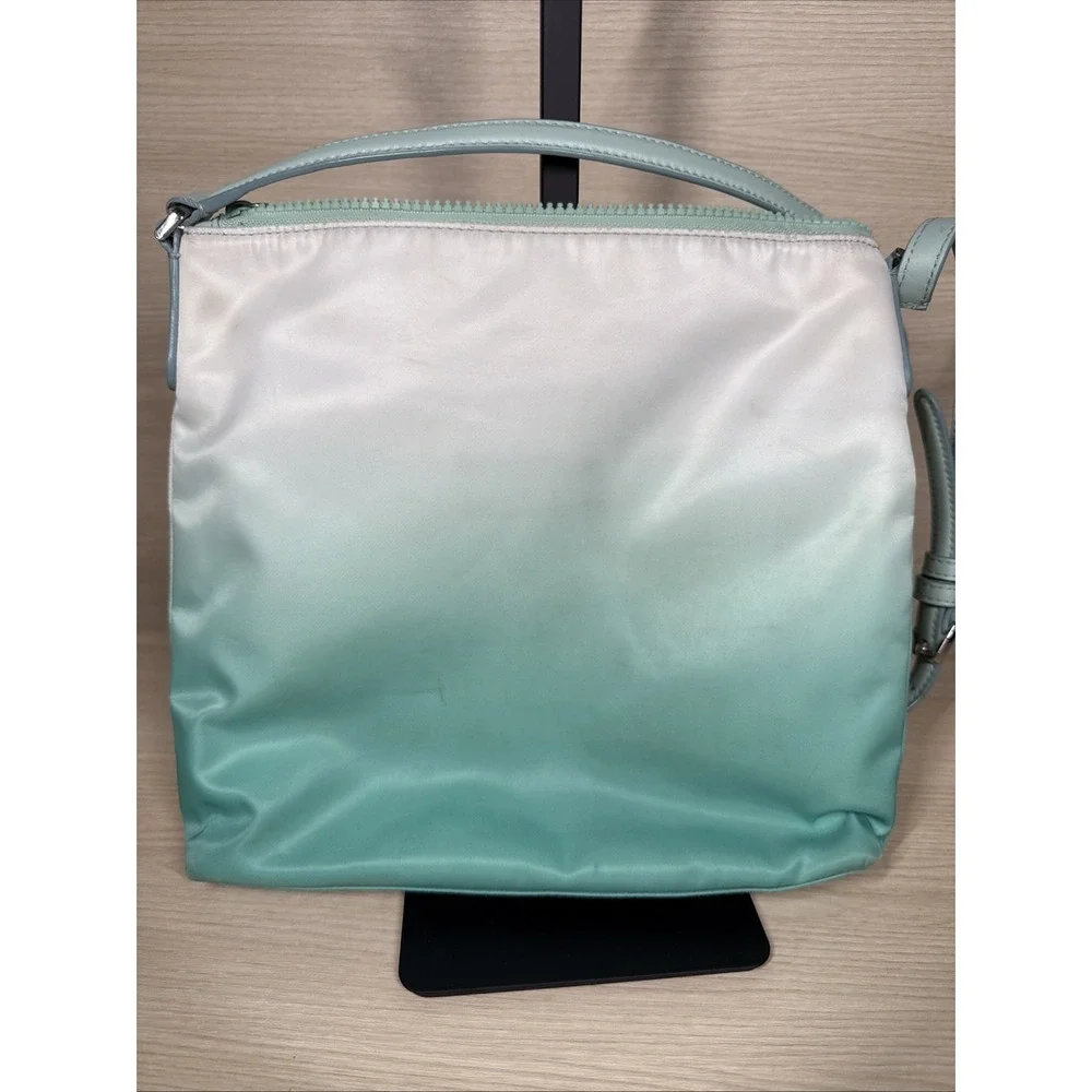 Kate Spade‎ Jae Degrade Ombre Flat Crossbody Teal White Fiji Green & Wallet